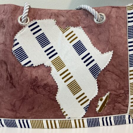 Tote fabric with African map design --small